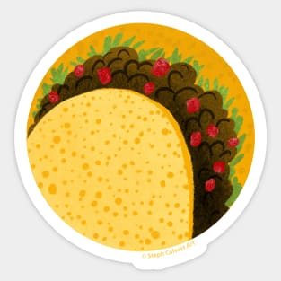 Taco Illustration Sticker